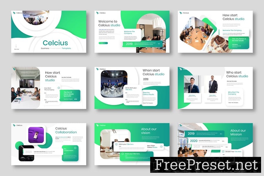 Celcius - Business Google Slide Template RJBKNGL