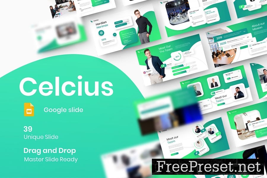 Celcius - Business Google Slide Template RJBKNGL