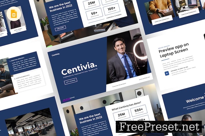 Centivia - Corporate Google Slides Template HVSUHPV