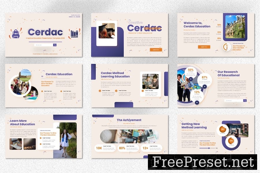 Cerdac - Creative Education Googleslide Templates NYNKRW3