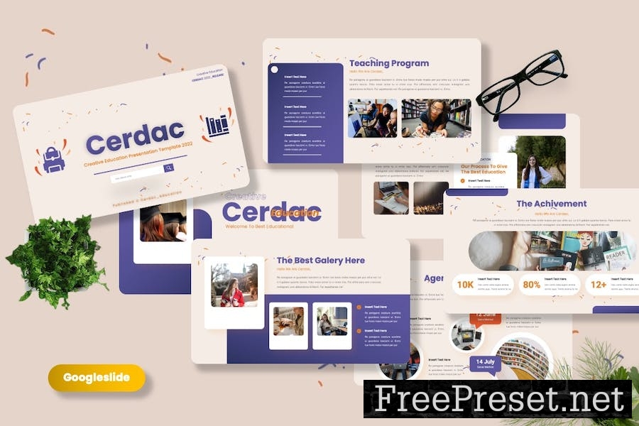 Cerdac - Creative Education Googleslide Templates NYNKRW3