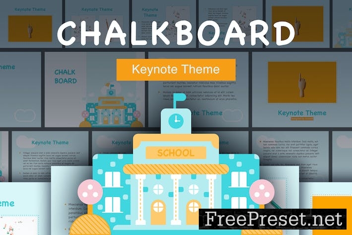 Chalkboard Keynote Template D4S74L