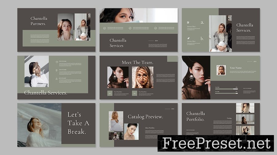 Chantella - Beautiful Google Slide Template W3EYHRB