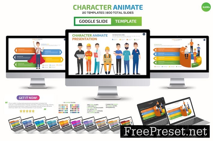 Character Animate Google Slides Template RFXSV66