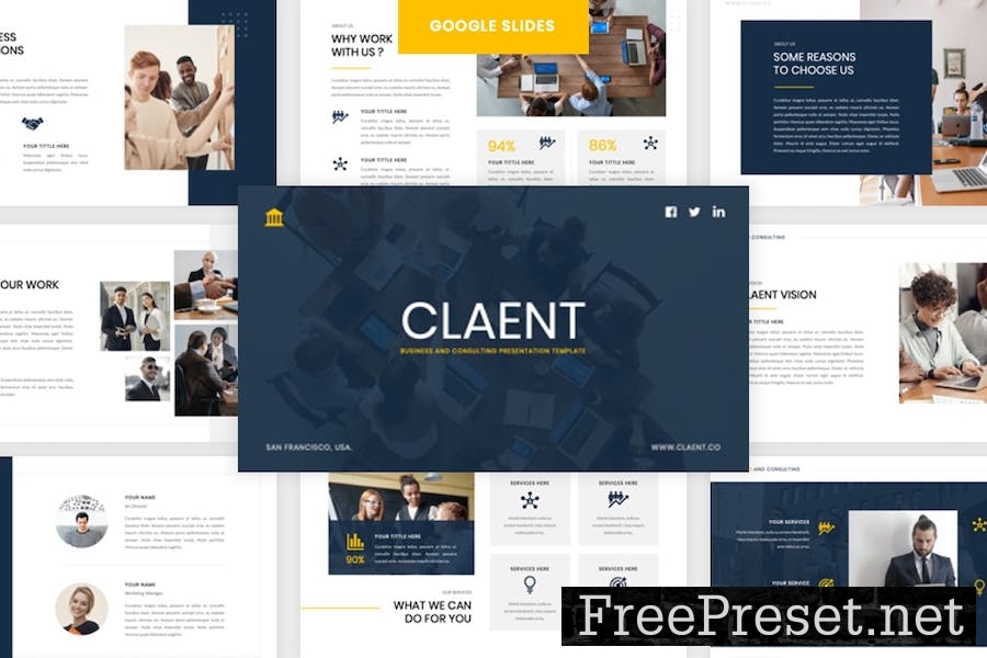 Claent - Business Consulting Google Slides 52MTGJQ