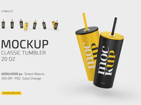 Classic Tumbler 20 oz Mockup Set 7810911