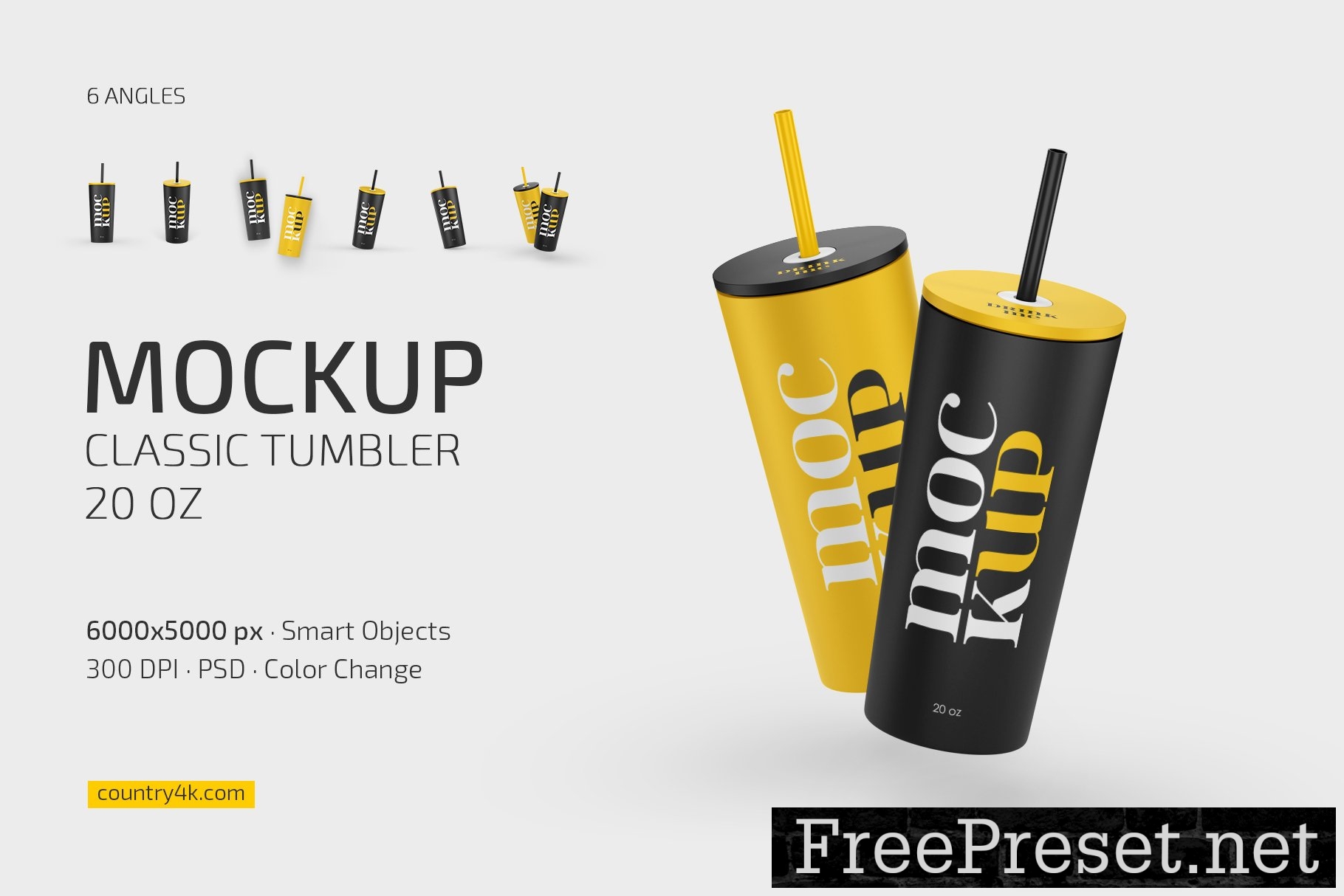 Classic Tumbler 20 oz Mockup Set 7810911