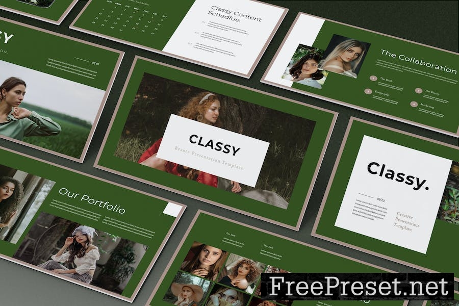 Classy - Beauty Presentation Google Slide Template 8QB2ENJ