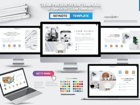 Clean Keynote Presentation Templates UQZF28D