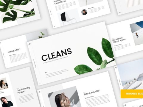 Cleans - Minimal Business Google Slides Template