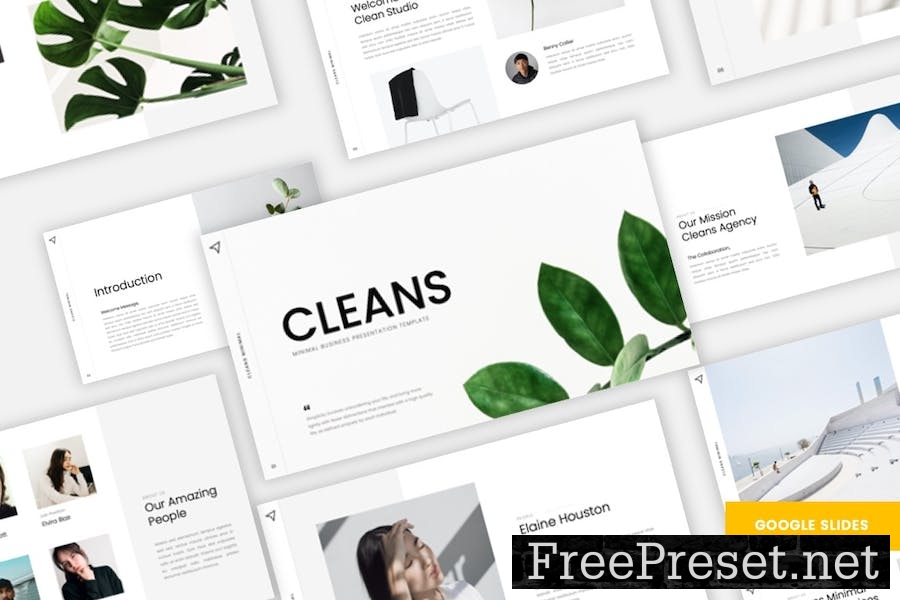 Cleans - Minimal Business Google Slides Template