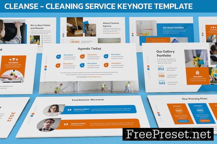 Cleanse - Cleaning Service Keynote Template 4WKYTQH