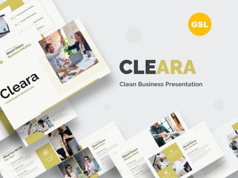 Cleara - Clean Buisness Presentation Google Slides SZ3YSRM