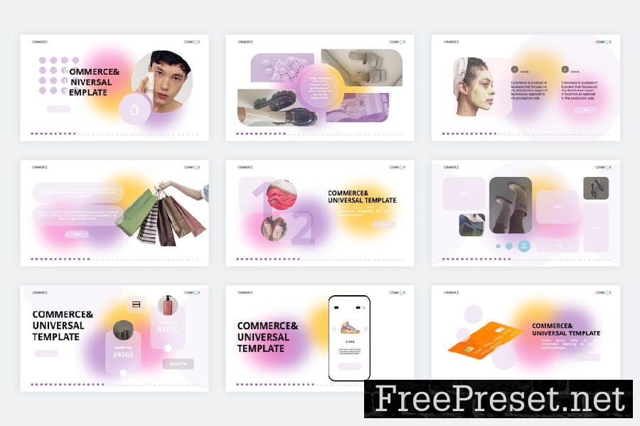 Commerce PowerPoint Template 72JG562