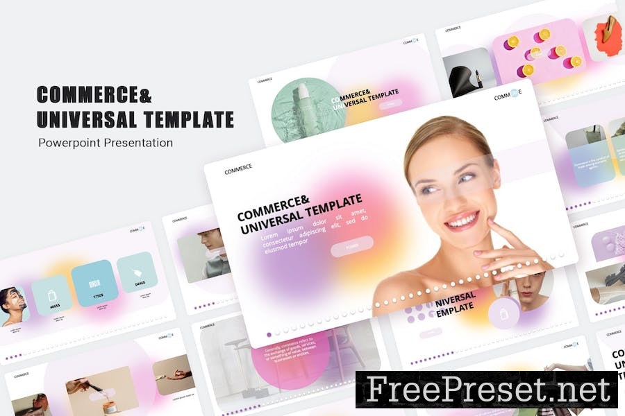 Commerce PowerPoint Template 72JG562