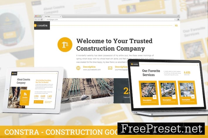 Constra - Construction Google Slide Template JTVNBAS