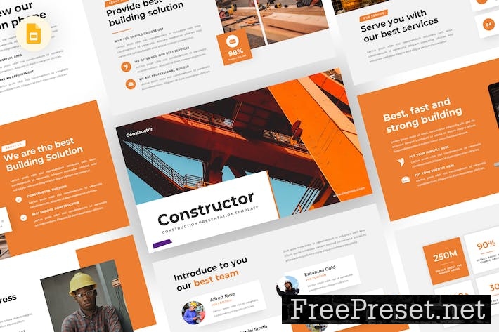 Constructor - Construction Google Slides Template X9JNK6X