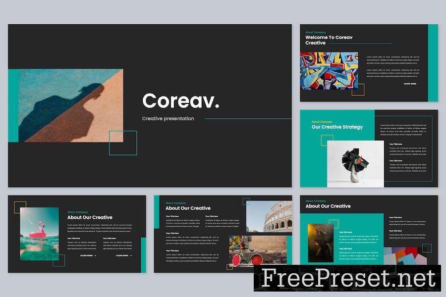 Coreav - Creative Google Slides Template SP3YYAK