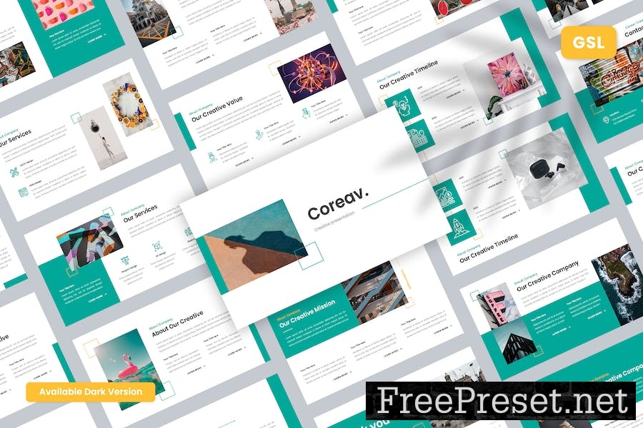 Coreav - Creative Google Slides Template SP3YYAK