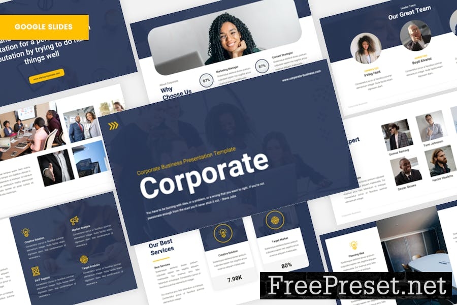 Corporate - Business Google Slides Template BFZX987