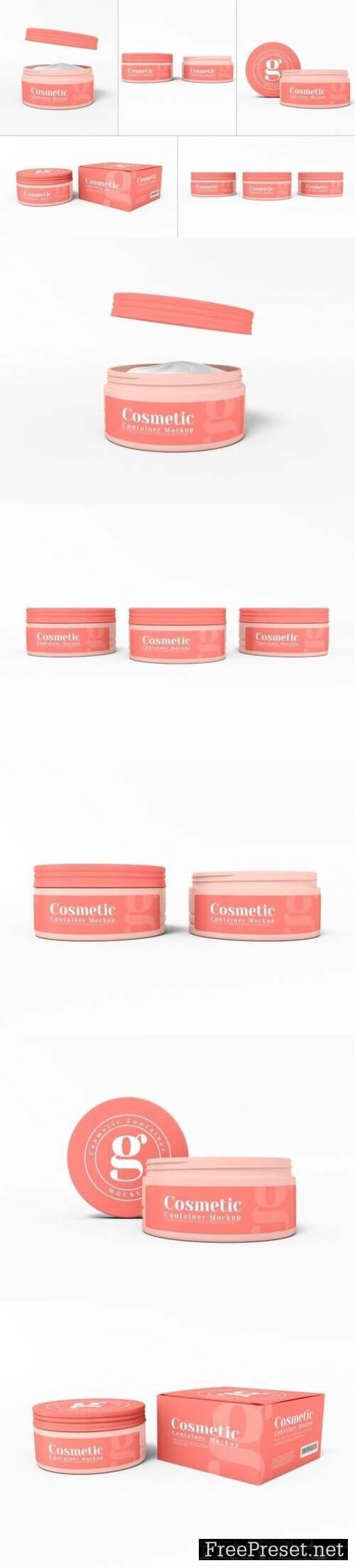 Cosmetic Cream Container Branding Mockup