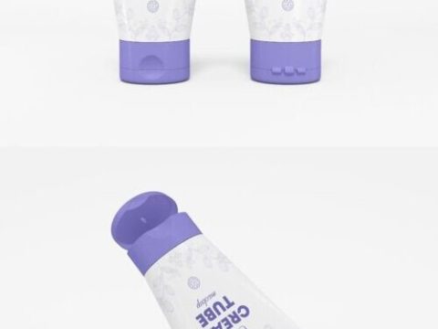 Cosmetic Cream Tube Branding Mockup Set