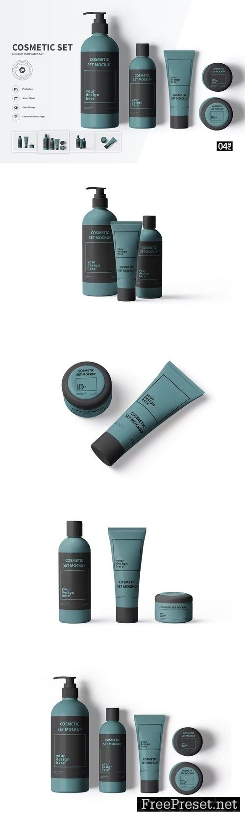 Cosmetic Set - Mockup Template VR