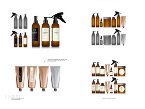 Cosmetic vector mockup bottle