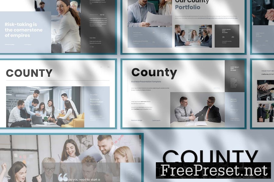 County - Business Presentation Google Slide KXBFRLP