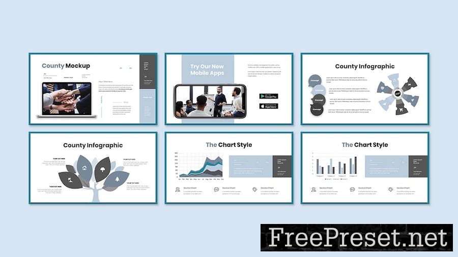 County Business Presentation Google Slide Template 4XSET3V