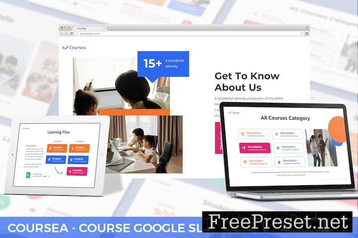 Coursea - Course Google Slide Template KNYVNFY