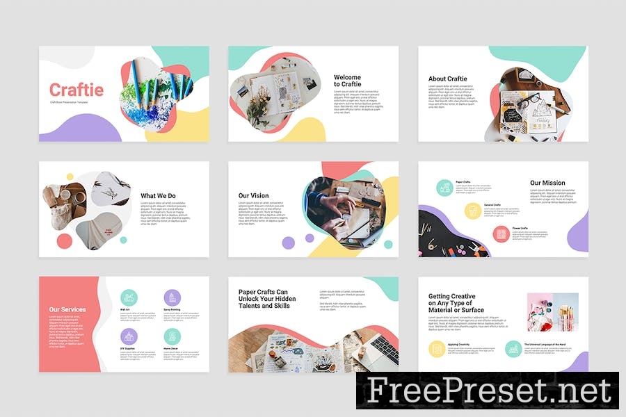 Craft Store Slides Presentation Template DD53BQJ