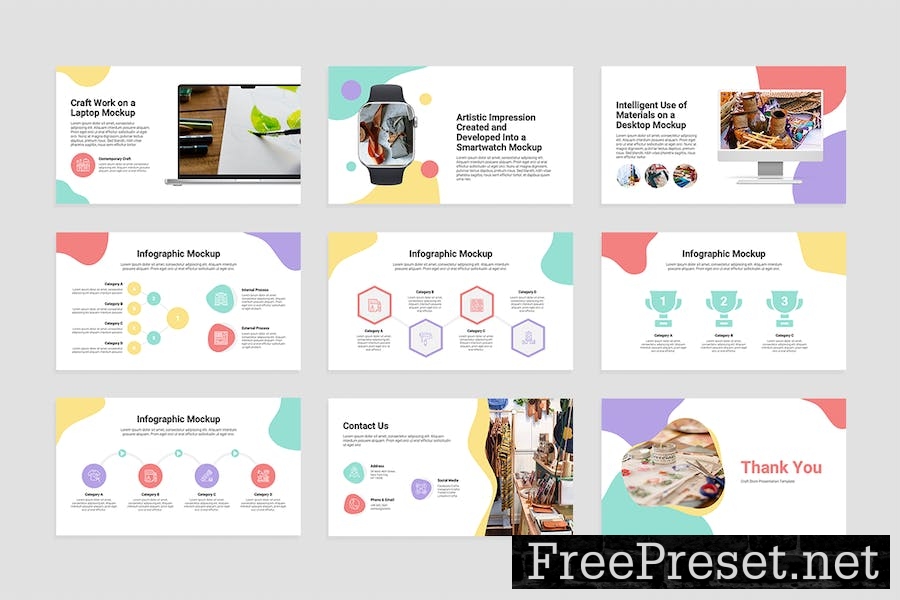 Craft Store Slides Presentation Template DD53BQJ