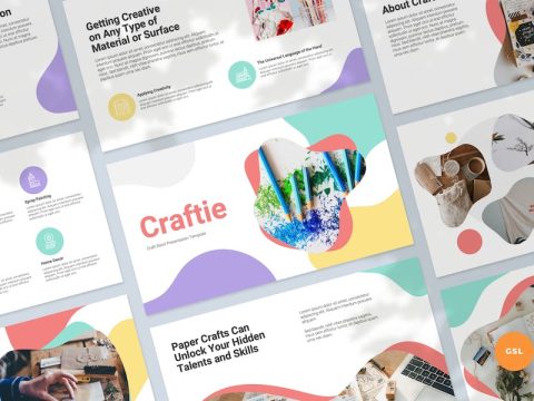 Craft Store Slides Presentation Template DD53BQJ