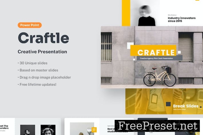 Craftle - Creative PowerPoint Presentation 62DWWJ3