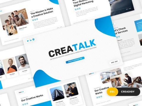 Creatalk - Digital Marketing Google Slides BKEREU3