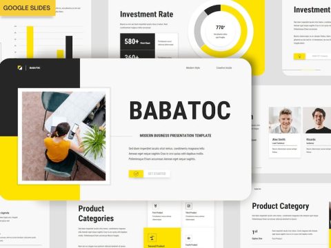 Creative Black Yellow Business Company Profile GSL 6Z2ZCLK