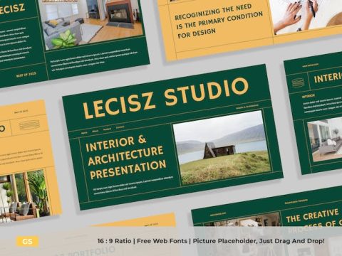 Creative Green Yellow Business Interior 004 E3PPR96