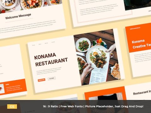 Creative Orange Brown Food Company Profile 004