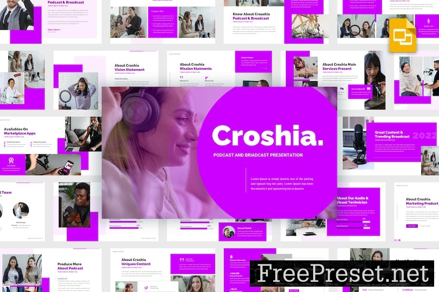 Croshia - Podcast Google Slides Template 7C9ZRLV