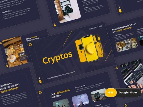 Cryptos - Cryptocurrency Google Slides Template BSQYT7P