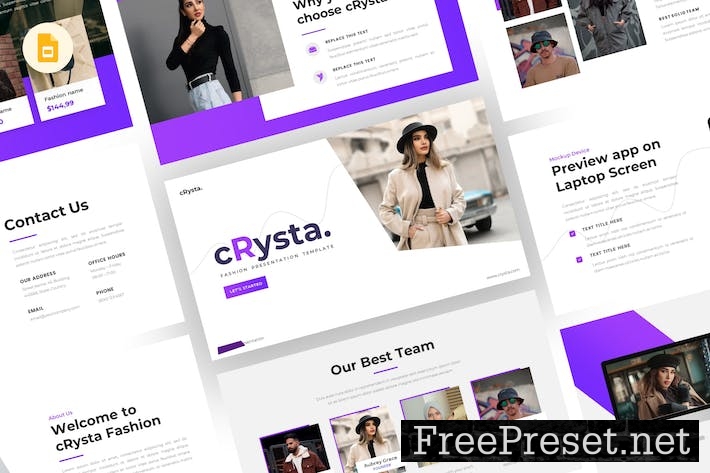 cRysta - Fashion Google Slides Template