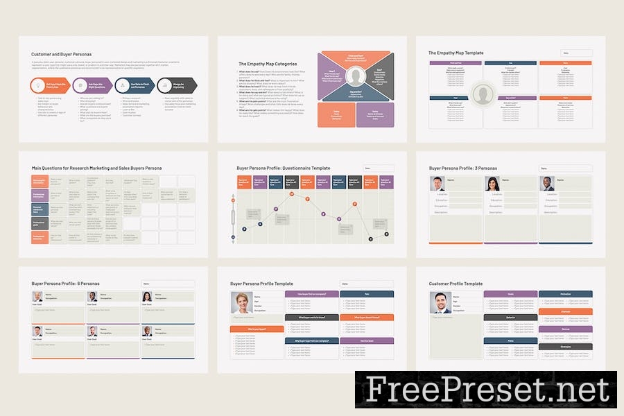 Customer and Buyer Personas for Google Slides CSP3HYP