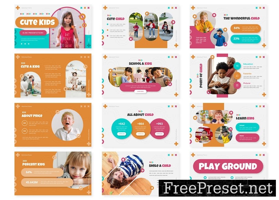 Cute Kids - Google Slides Template VZEZBCH