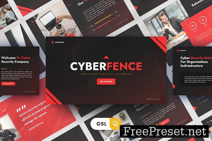 Cyberfence - Google Slides Template DSCJ2EA