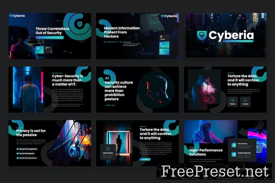 CYBERIA - Cyber Security Keynote Template 9FCVVTA