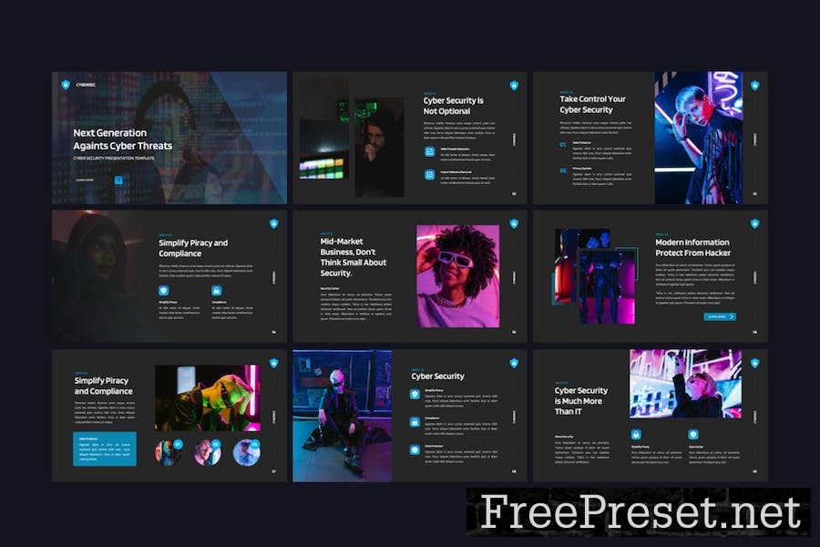 Cybersec - Cyber Security Google Slides Template 7PCQ3TC