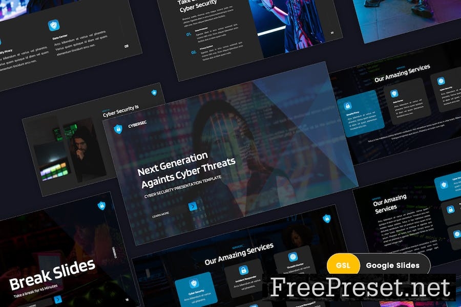 Cybersec - Cyber Security Google Slides Template 7PCQ3TC