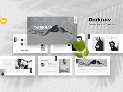 Darknav - Fashion Google Slides Template FJADY9N