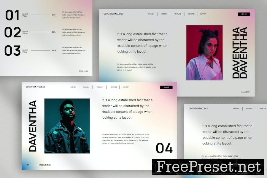 Daventha - Keynote Presentation Template 3VPSV75